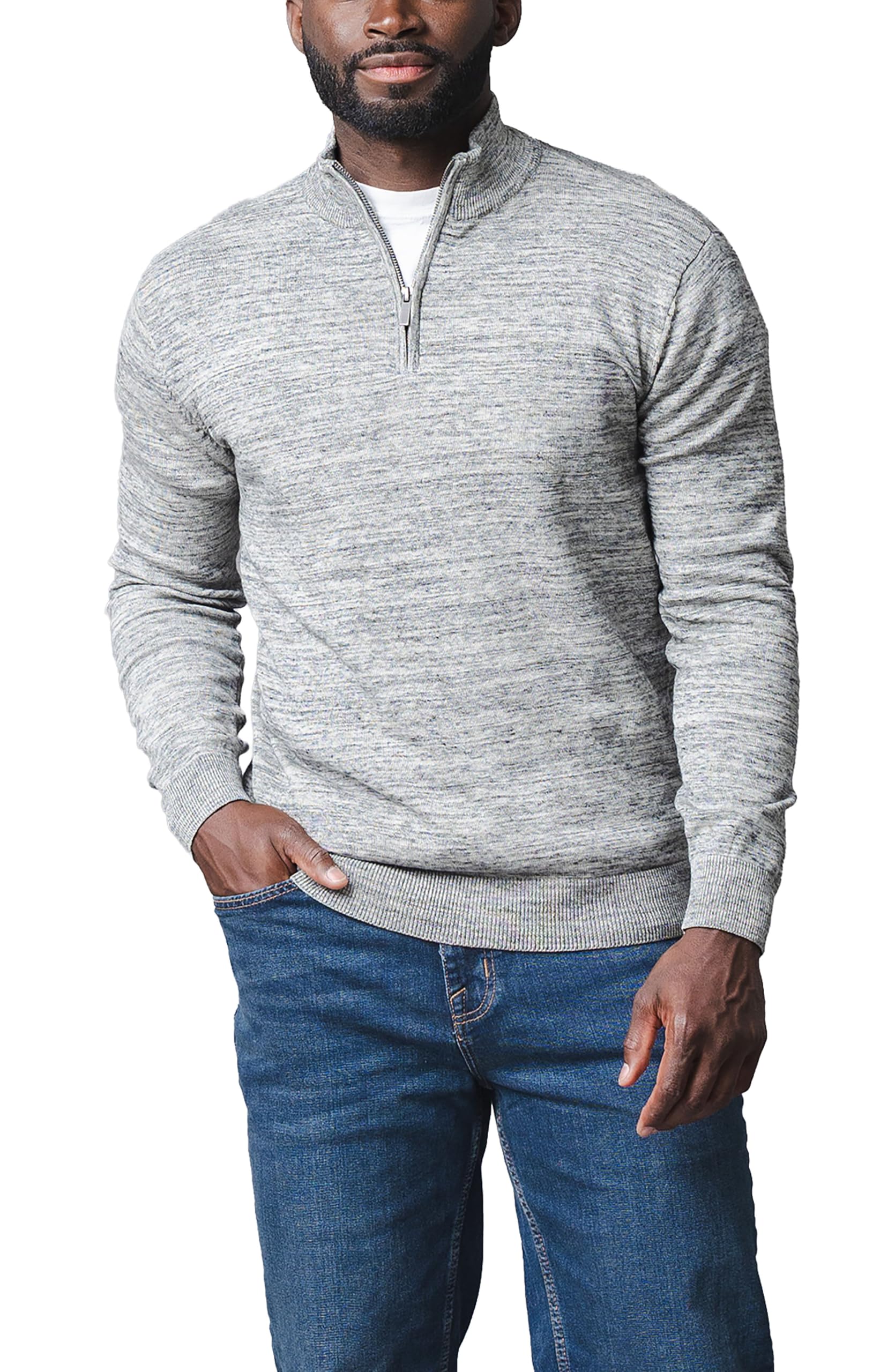 Hope &amp; Henry Men's Half Zip Pullover Sweater