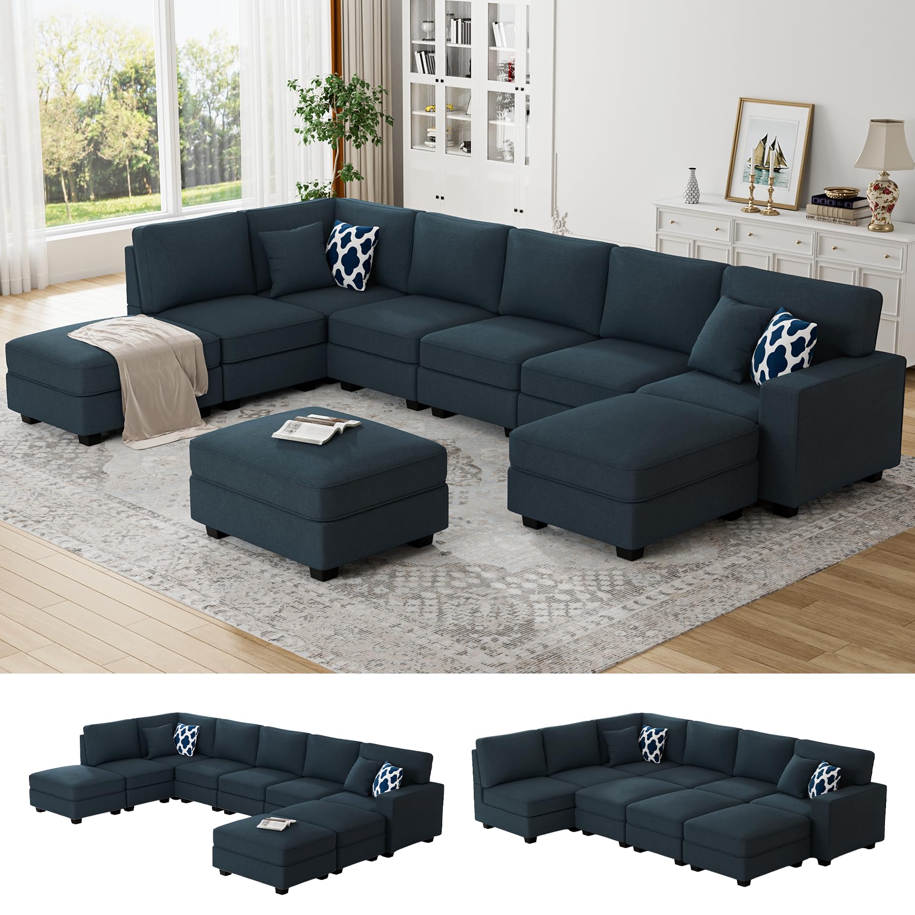 Amazon.com: Legend Vansen Oversized Modular Sectional Sofa,U/L