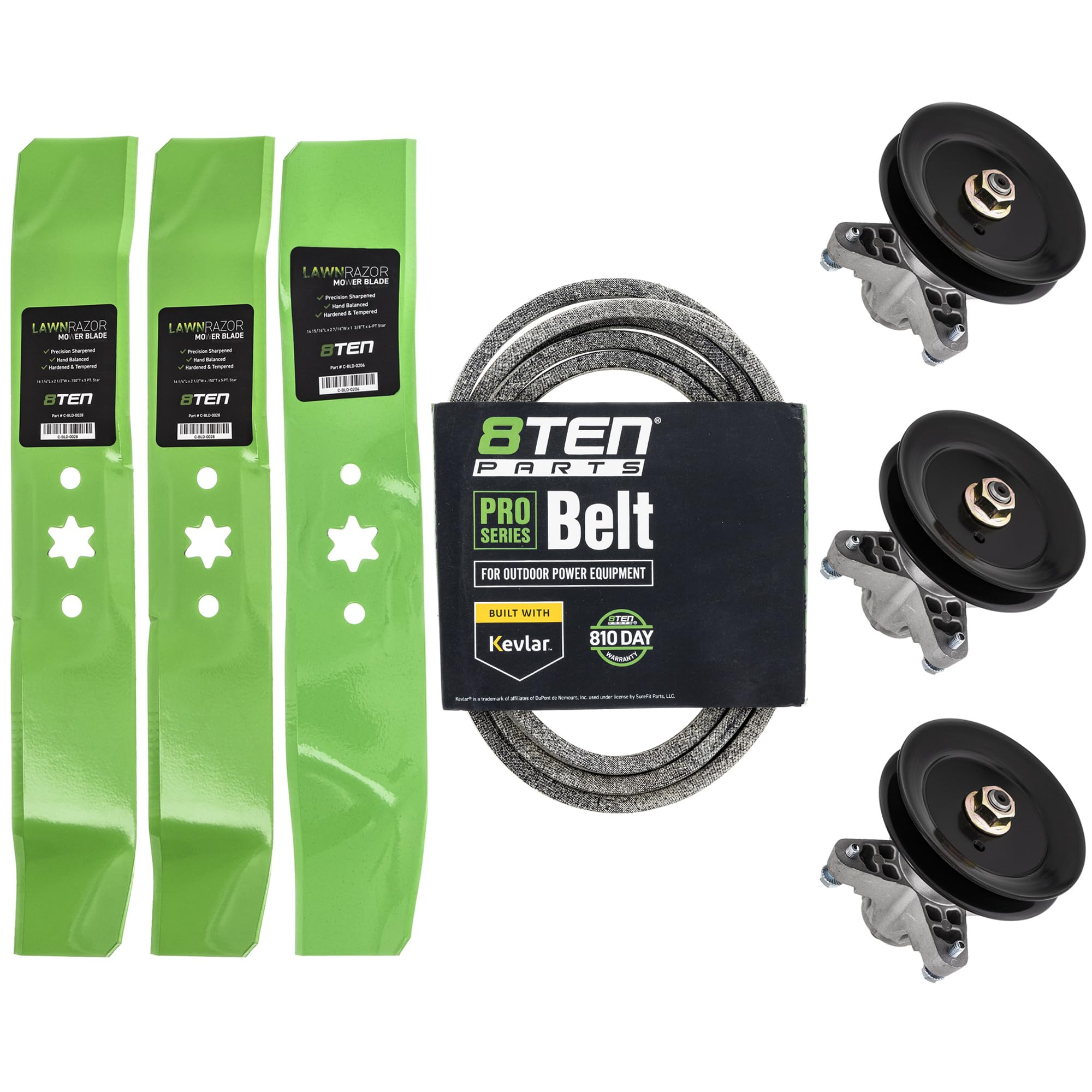 Amazon.com: 8TEN Blade Spindle Belt Kit for MTD Columbia 942-0611A