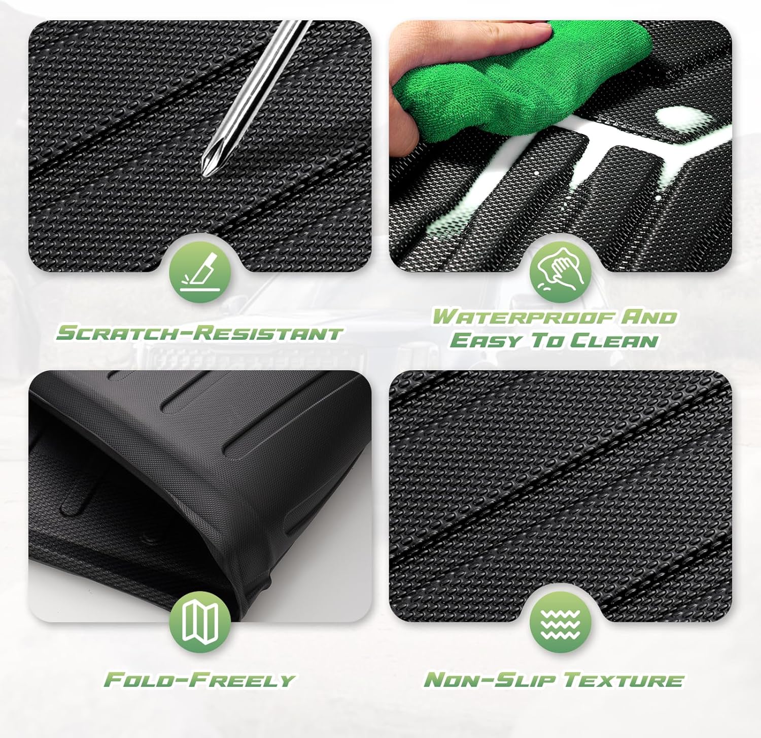 Cartist Cargo Mat & Backrest Mat Fits for Chevy Traverse 2024-2026 & GMC Acadia 2024-2026 & Buick Enclave 2025-2026 (7/8 Seats) All Weather TPE Trunk mat for Traverse/Acadia/Enclave Car Accessories