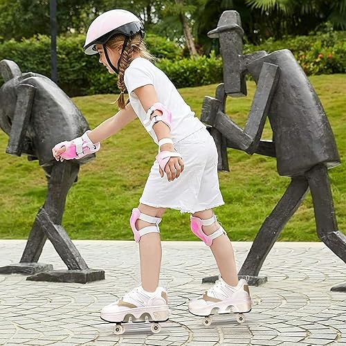 Miniatura 5 de CHSSIH Zapatos de patinaje para niñas y niños  Tenis para mujer, zapatos con ruedas retráctiles  Cumpleaños Navidad para niños