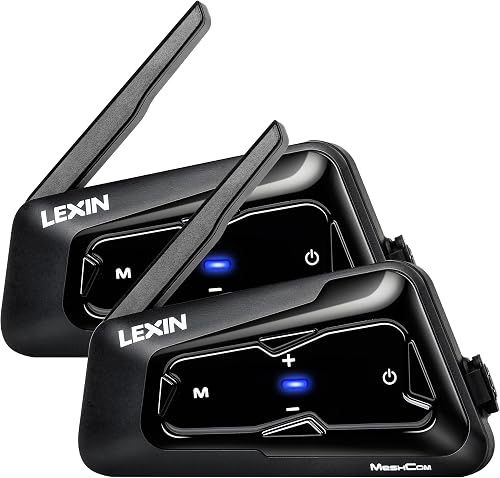 LEXIN 2X MeshCom Intercom Mesh 3.0 & Bluetooth 5.0: Kit M…