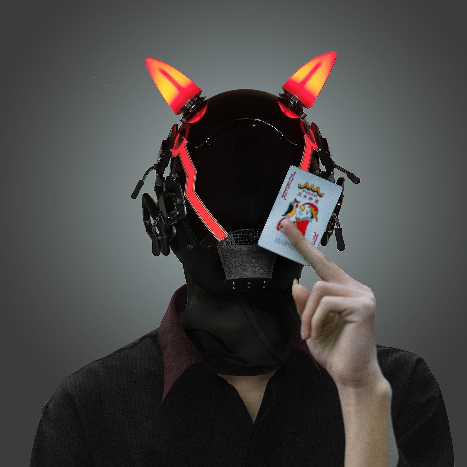 【LEDレッド】サイバーパンクハーフマスク コスプレ LEDライト付 Amazon.co.jp: Qixingzhe サイバーパンクマスク サイバーパンク
