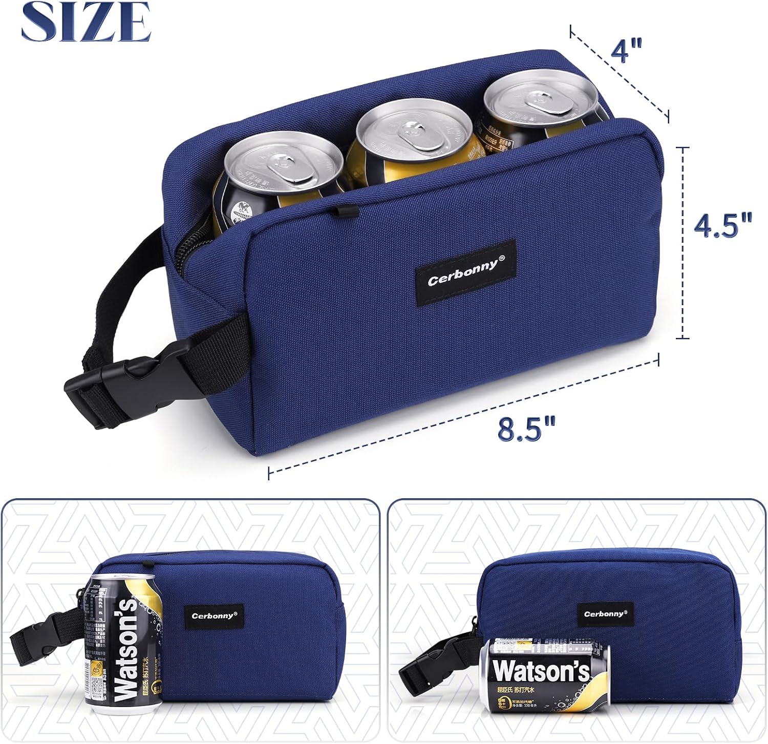 Cerbonny Small Lunch Bag,Freezable Lunch Bag,Built-In Ice Pack image 3