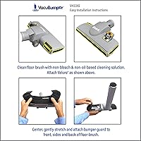 Vista 5 de Protector de parachoques para cepillo de piso de vacío - Disponible en 2 tamaños - Tamaño XS para ancho frontal de 8 a 10 pulgadas (artículo #VH33XS)