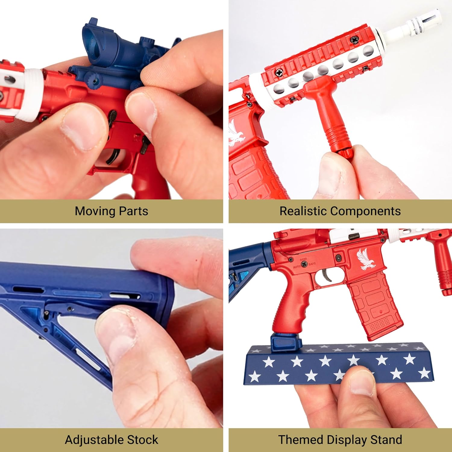 GoatGuns Miniature USA AR 15 Model | 1:3 Scale Diecast Metal Build Kit