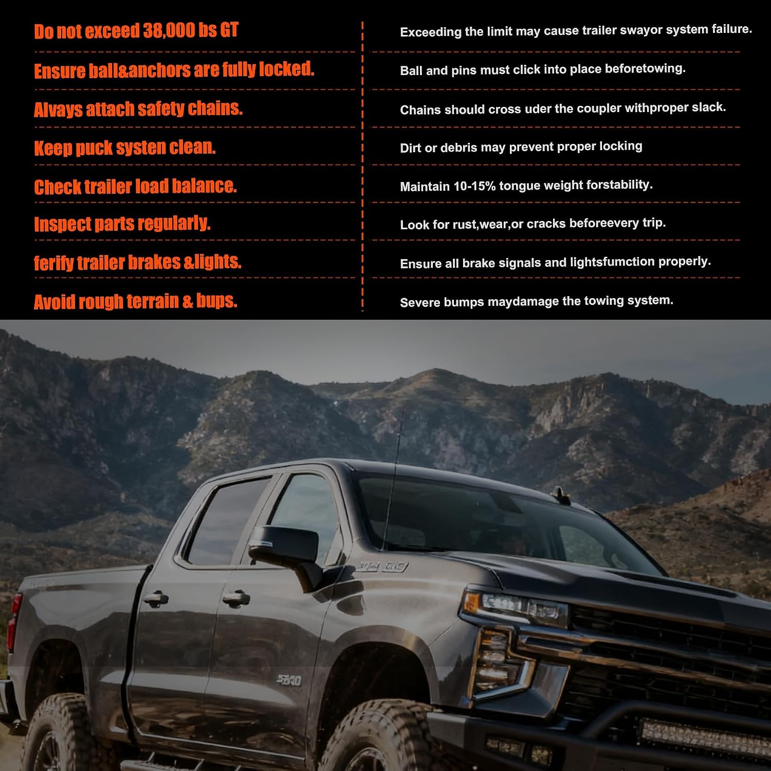 Anti-Theft Lock 60692 Puck System Gooseneck Hitch Kit with Suitcase for Silverado 2500/3500HD, Sierra 2500/ 3500HD, F250/F350 Both gooseneck Ball and Satefy Chain Anchors with Locks
