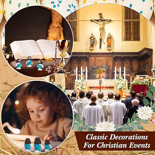 Miniatura 3 de Bememo 50 figuras religiosas de juguete de Jesús, regalos clásicos de Cristo, Salvador, Jesús, regalos de fiesta religiosa, suministros para el