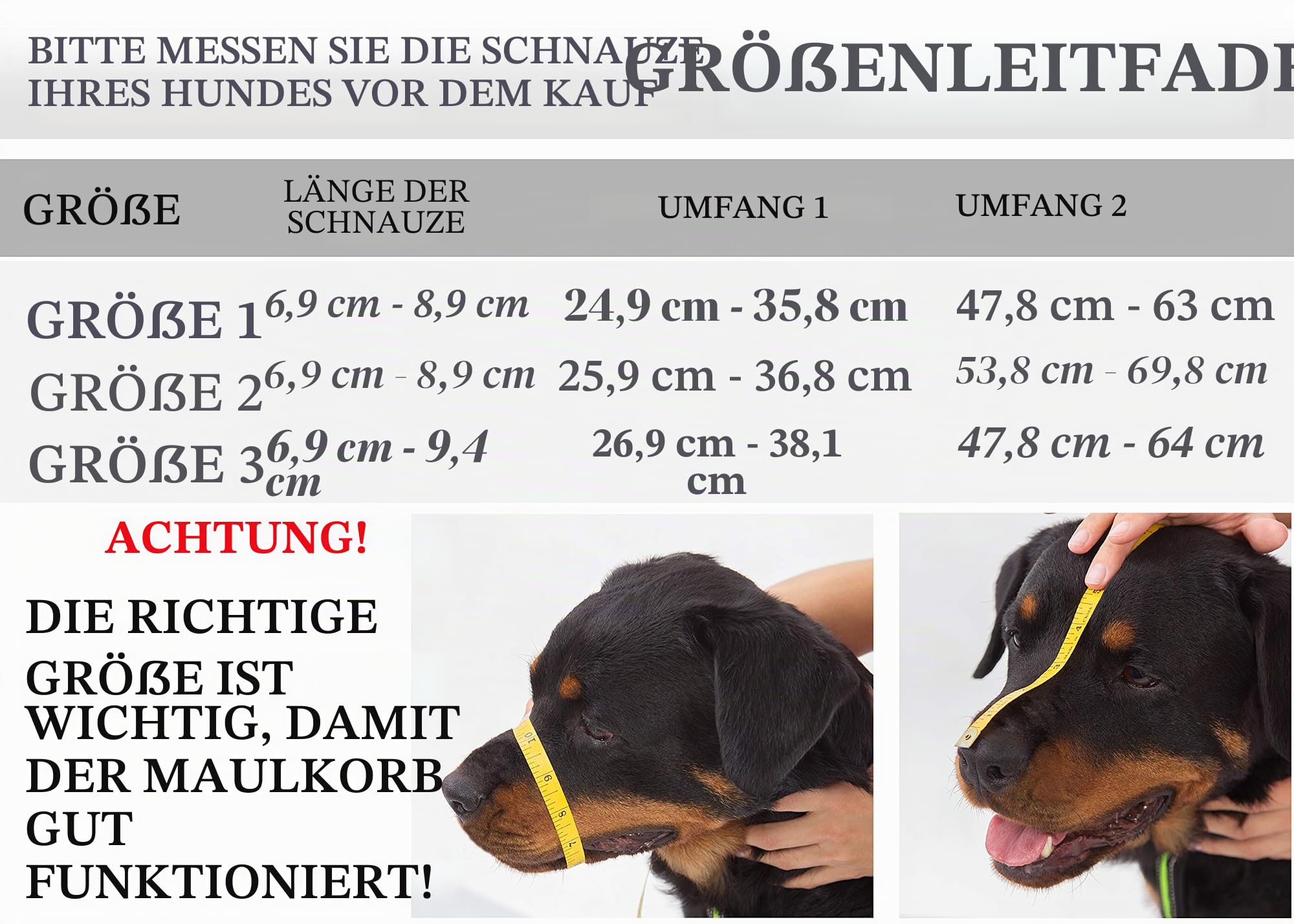 Metall-Maulkörbe für Hunde, Rottweiler, Nr. 3 Drahtkorb, verstellbare Lederriemen, Leder, Verstellbarer Umfang von 26,9–38,1 cm, Länge 6,9 x 9,4 cm