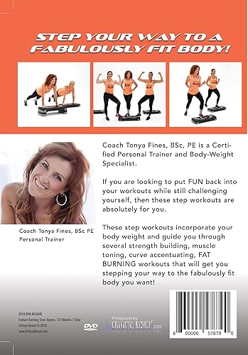 Banco crítico Step It Up Workout DVD - Sigue las rutinas de ejercicio usando un paso para quemar grasa, desarrollar fuerza y tonificar los músculos