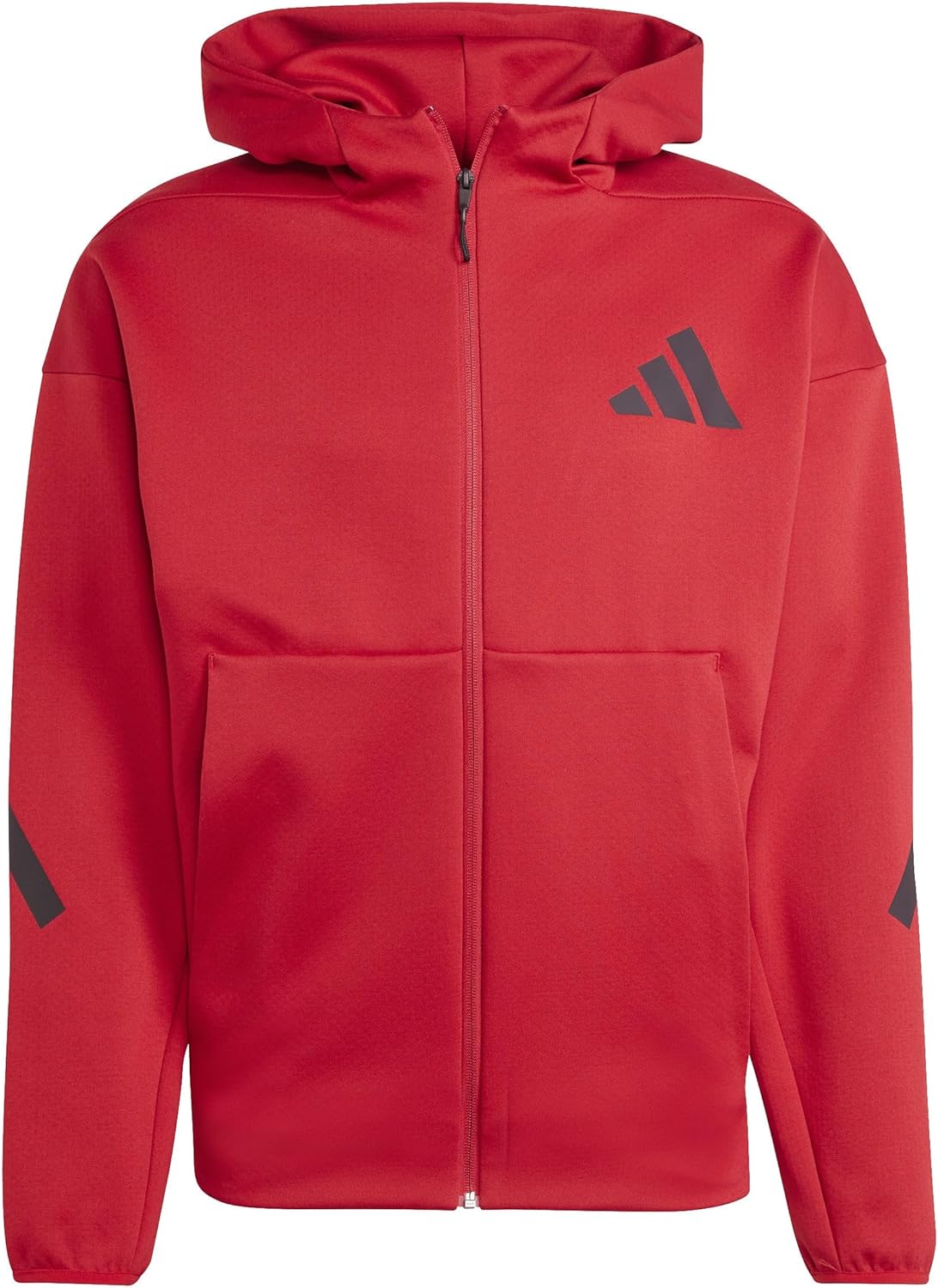 adidas Mens Z.N.E. Full-Zip Hoodie Athletic Outerwear Casual – Red – Size M