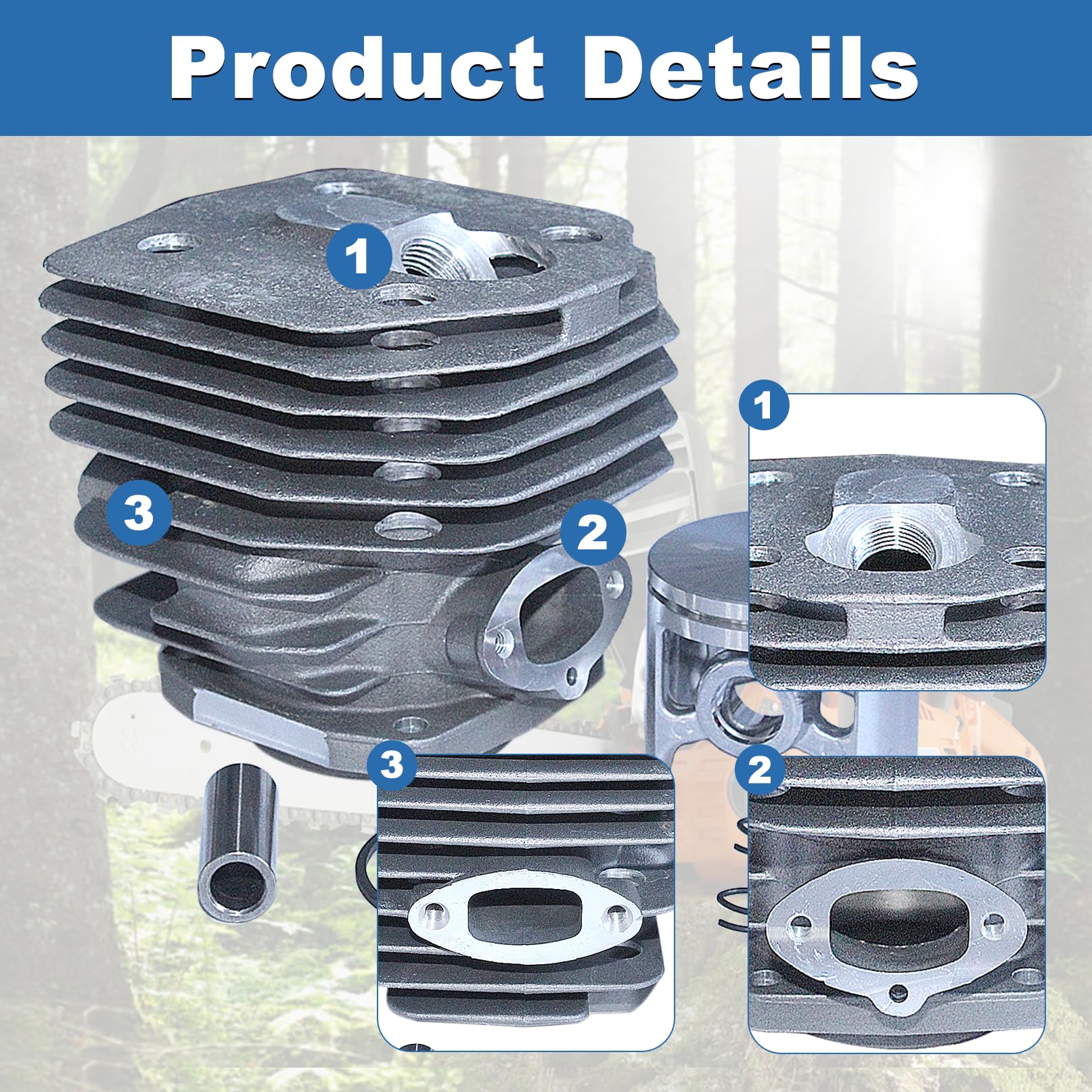 Kit de réparation de carburateur de cylindre 45 mm pour tronçonneuse Husqvarna 254 154 XP 254XP Remplace 503503903
