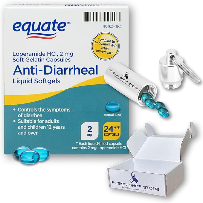 Equate Loperamide softgels for Diarrhea 2 mg, Compare to