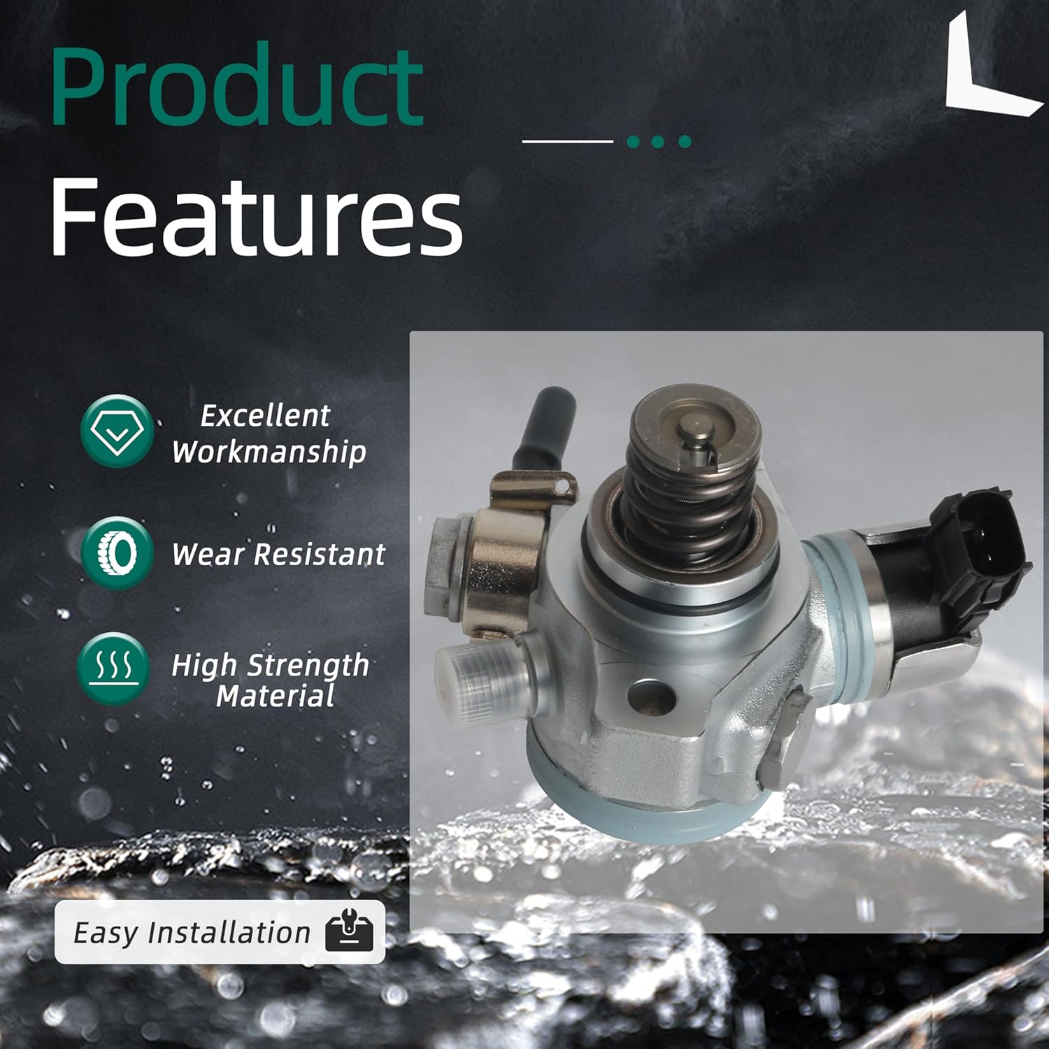 16790-5PC-H01 High Pressure Fuel Pump Fit for Honda CR-V 2017-2022, for Civic 2017-2020, for Accord 2018-2021, 1.5L L4 OE 16790-5PA-A01 16790-5PC-H02