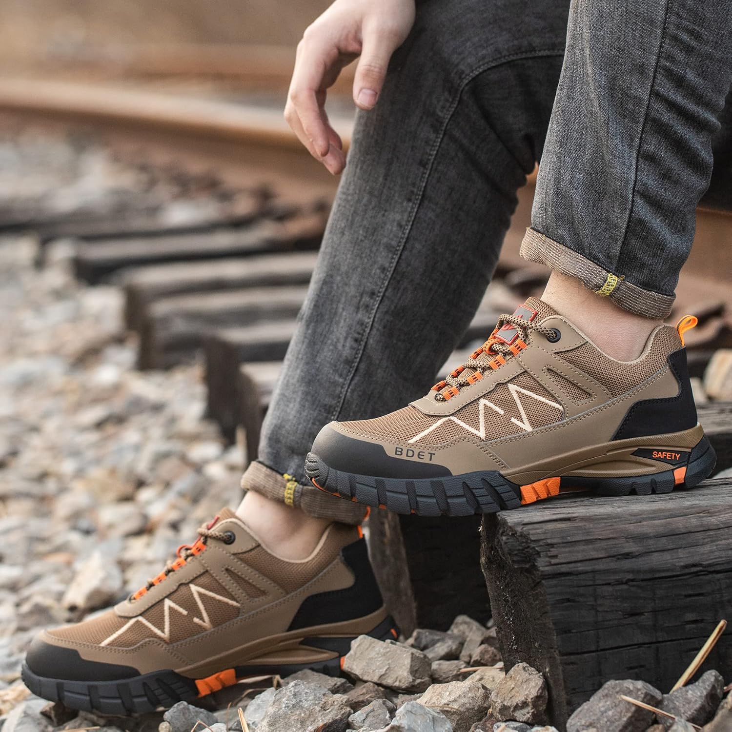 Steel Toe Sneakers Comfortable Safety Shoes for Men Steel Toe Shoes for Women Slip On Construction Work Shoes - Image 2