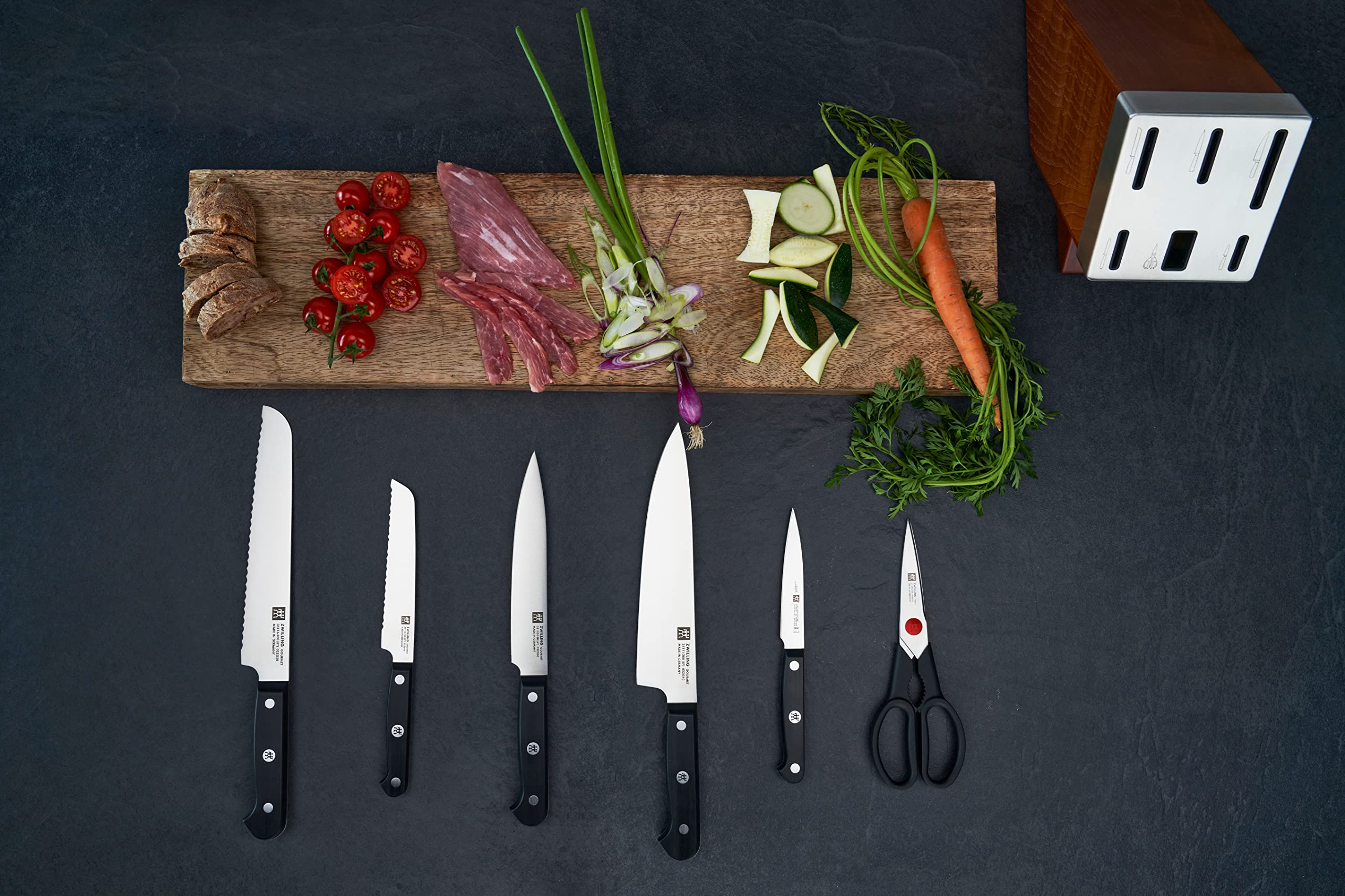 Amazon | ZWILLING Gourmet 7-Piece Self Sharpening Block Set | Set
