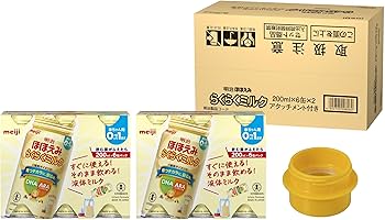 Amazon.co.jp: 明治ほほえみ らくらくミルク200ml×6缶×2 液体 0
