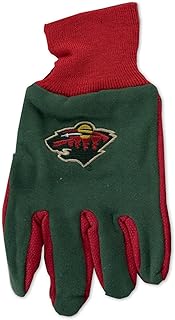 NHL Minnesota Wild Two-Tone Gloves, Green/Red