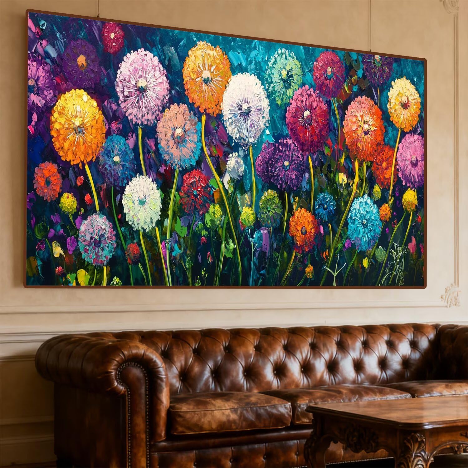 Malowanie diamentami Mniszek lekarski pełny zestaw 140 x 70 cm diamentowe malowanie dziewczyna malować według numerów, DIY diamenty, kryształowa mozaika DIY malarstwo dla dorosłych prezenty