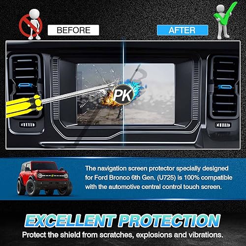 Miniatura 4 de Autorder 2 protectores de pantalla para Ford Escape SESELTitanium 2020 2021 2022 2023 Accesorios de vidrio templado de 8 pulgadas para pantalla