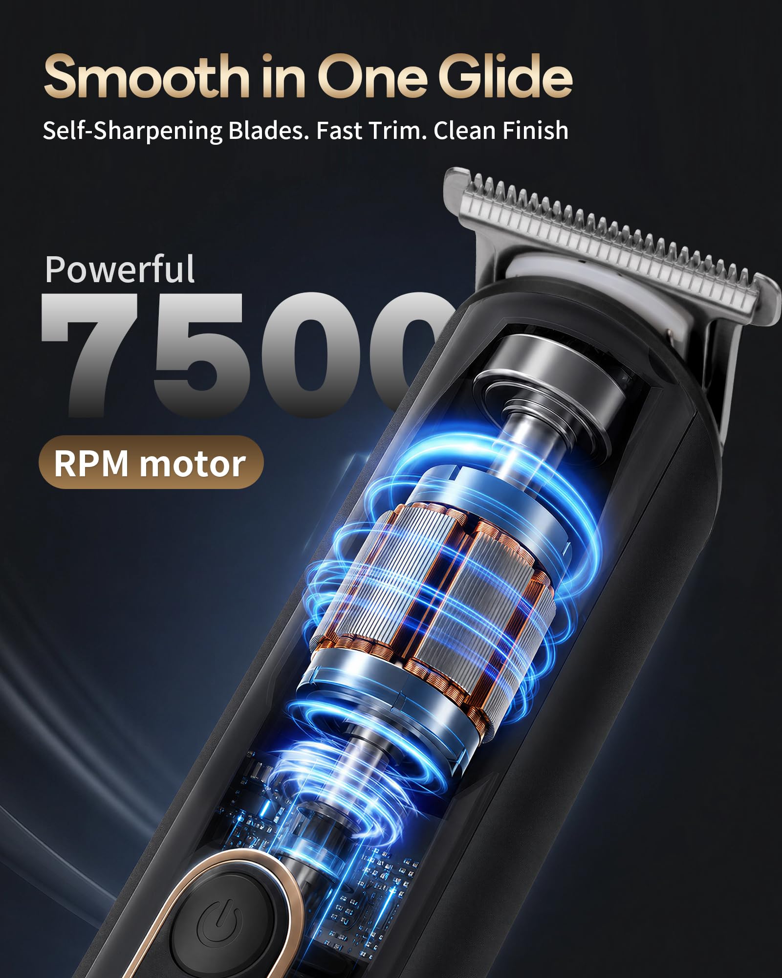 PRITECH Beard Trimmer for Men, Rechargeable Shavers, Electric Razor for Men, Waterproof Groin Hair Trimmer Body Trimmer, Pubic Hair Trimmer with Standing Recharge Dock(Black) 4