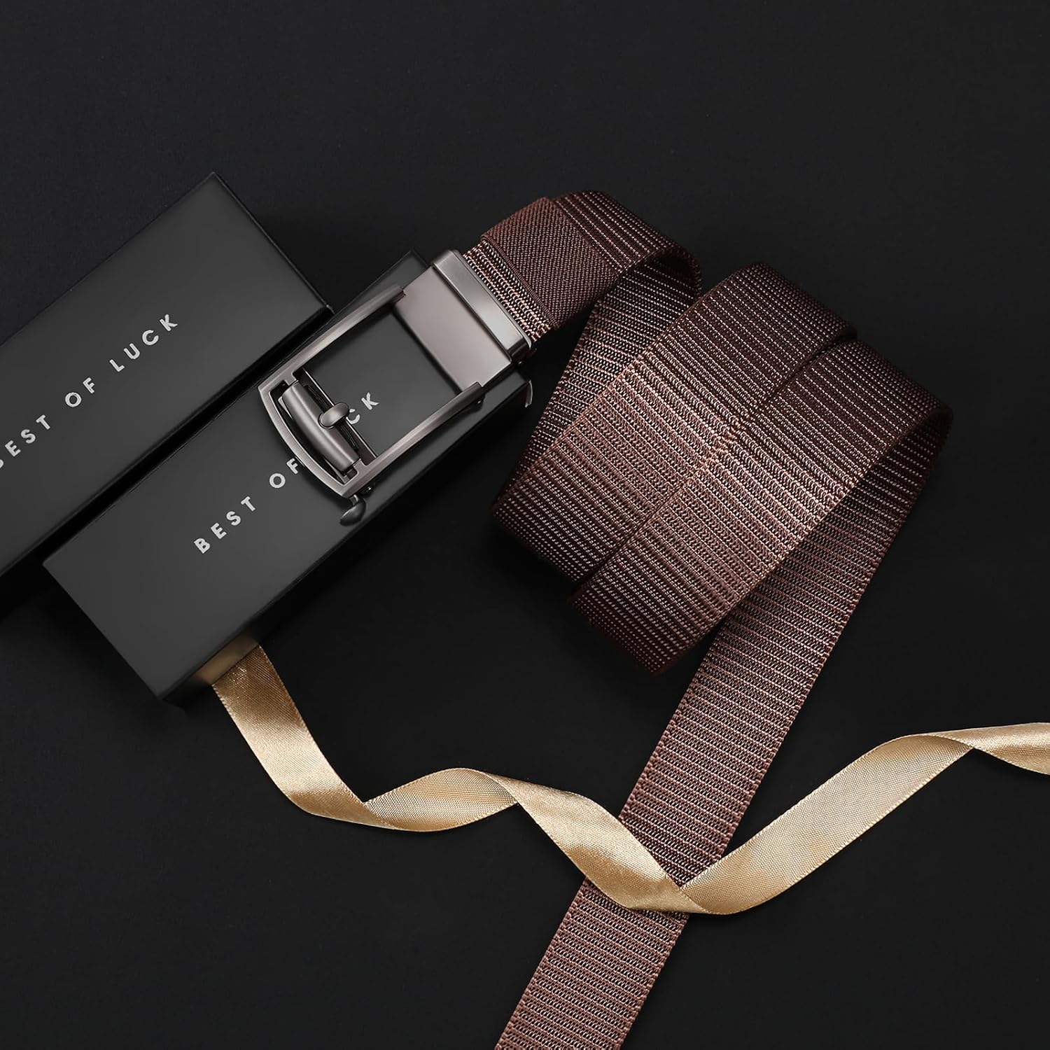 SENDEFN Nylon Ratchet Belts for Men, Golf Web Belt with Automatic Adjustable Buckle Casual Jeans - Image 6