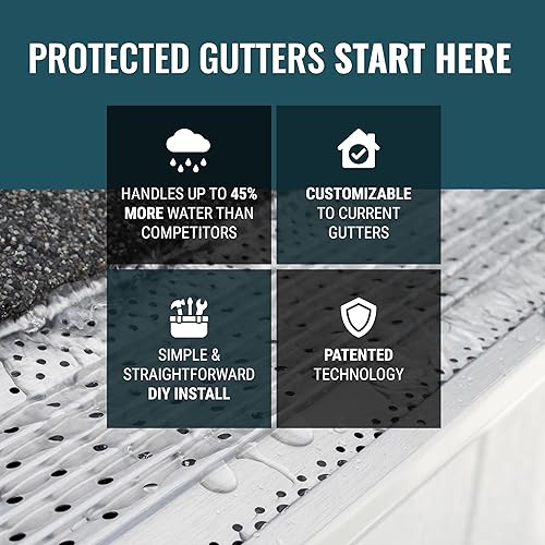 Miniatura 2 de GUTTERHAWK Protector de Canalones Totalmente de Aluminio Color Blanco Paquete de Muestra  5 pulg. y 6 pulg. (6 pulg. de Largo) Apto para Bricolaje y