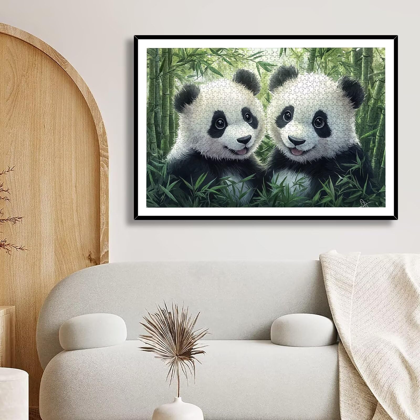 Puzzle 1500 Pièces Animal, Puzzle 1500 Pièces Adultes et Enfants, Puzzles Bois avec Une Boîte d'emballage Exquise, Jeu Éducatif Puzzles Panda, Decoration Maison, Cadeau Femme, Cadeau Homme, -8925