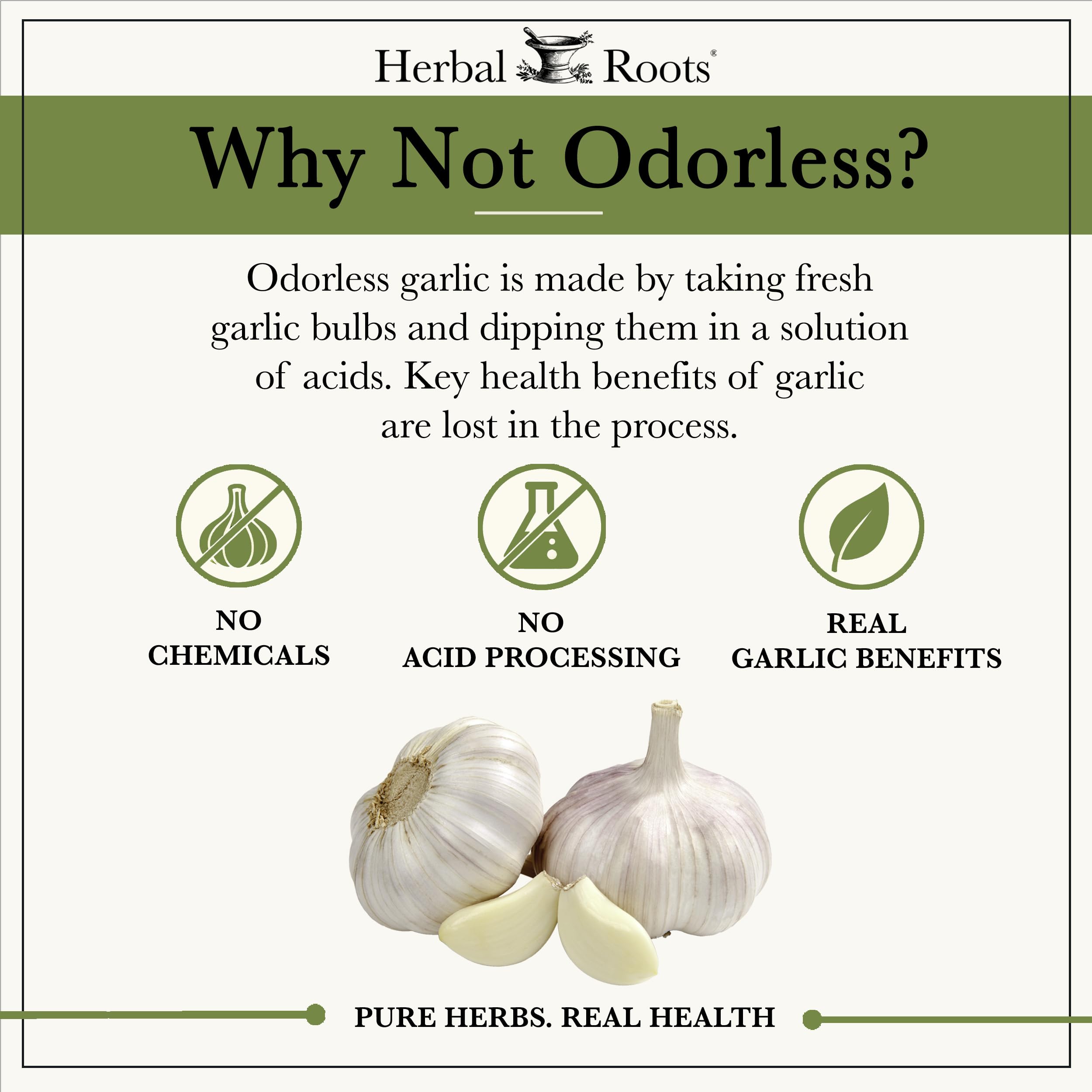 Herbal Roots Organic Whole Bulb Garlic Pills - Potent Extra Strength Immune Support - USDA Certified Organic - 60 Vegan Capsules — Amazon image 6
