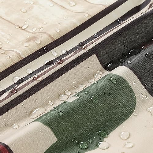 Miniatura 4 de Cortina de ducha de tela, cortina de ducha de oso y alce, cortinas de ducha de cabaña para baño, cortinas de baño impermeables, 72 pulgadas de ancho