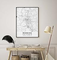 Vista 8 de Mapa de Redding, California, Light 2 (16x20)