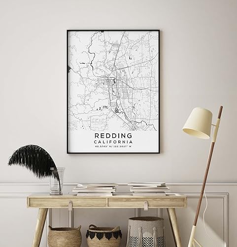 Miniatura 8 de Mapa de Redding, California, Light 2 (16x20)