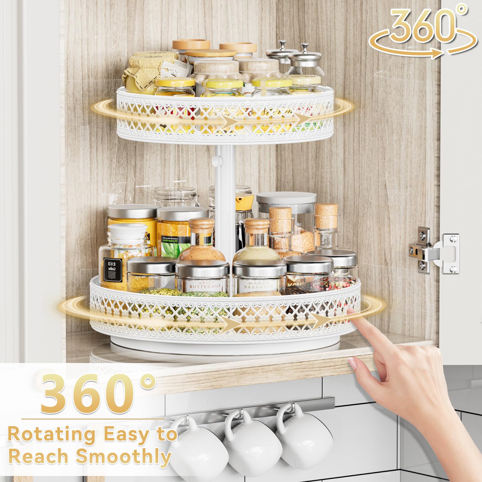 Lazy Susan Revolving Spice Rack Organizer - Image 2