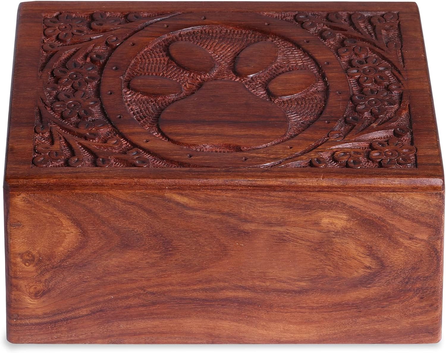 Wooden Urn Box for Human Ashes, Cremation Funeral Urns, Decorative Urn, Pet Memorial Box, Cat Infant Adult Urn, Burial Ash Keepsake - Medium (7" x 5" x 3.75") - Image 7