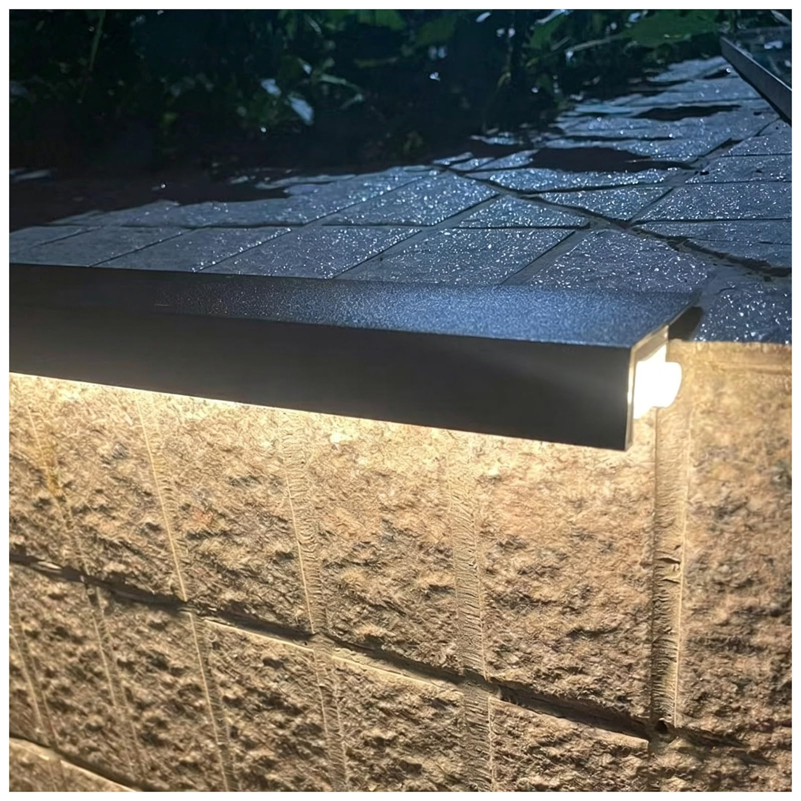Lxlzyxsf One Color Exterior Wall Top Edge Protector/Trim Strip With Led Light Channel, Windowsill Nose Drip Diverter, Reduce Walls Damage & Yard Decor(65Inch/165.1Cm L)