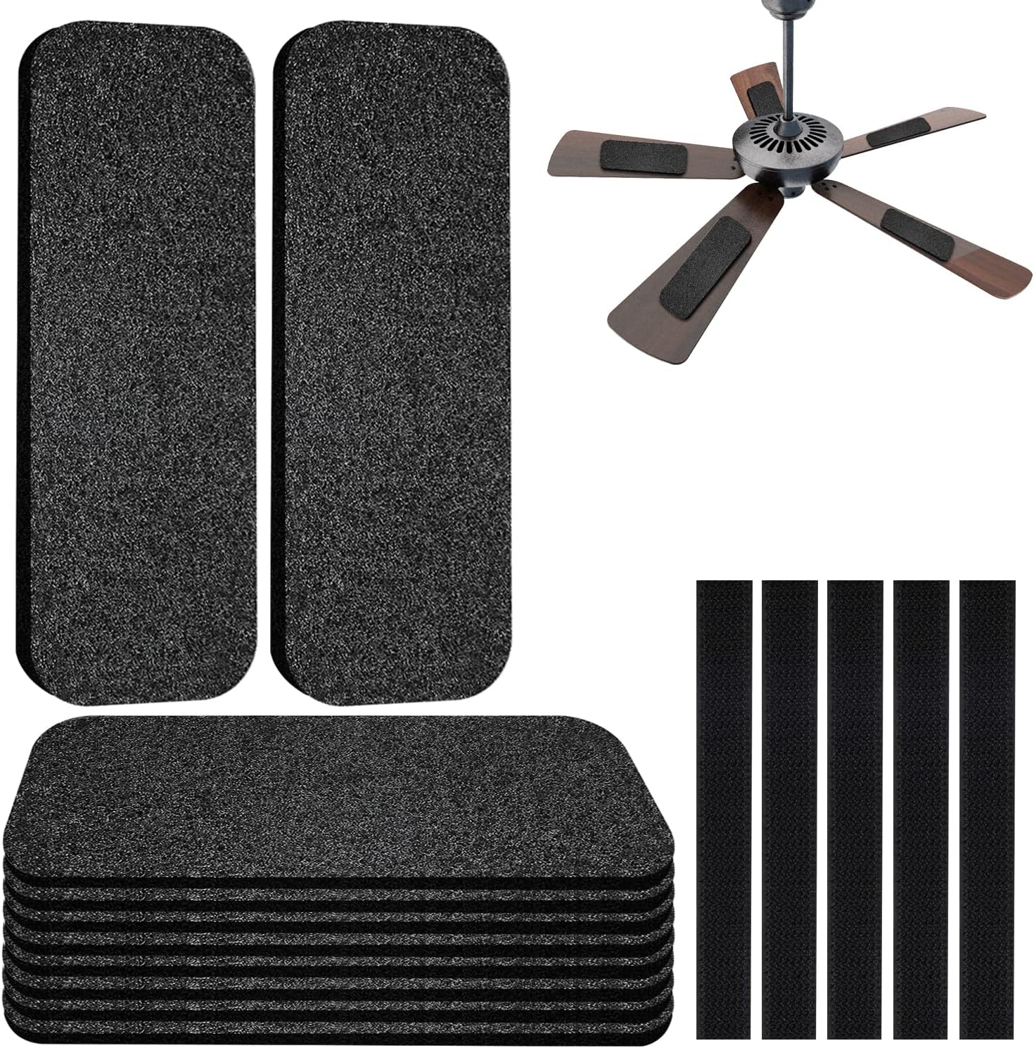 Ceiling Fan Filters Air Purifier Pads with Activated Charcoal 10 Pcs Easy-Stick Ceiling Fan Air Filters Pads Ceiling Fan Blade Purifier Pads for Common Household Contaminants