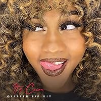 Vista 6 de SG STAY GOLDEN COSMETICS It's Cocoa Glitter Lip Kit sin delineador de labios, a prueba de manchas, larga duración, 2 onzas