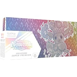 Offerta Pokémon GCC: collezione super premium Scarlatto e Violetto - Evoluzioni Prismatiche - una carta promozionale olografica a figura intera, un morbido portamazzo ispirato a Eevee e 15 buste di espansione in sconto oggi