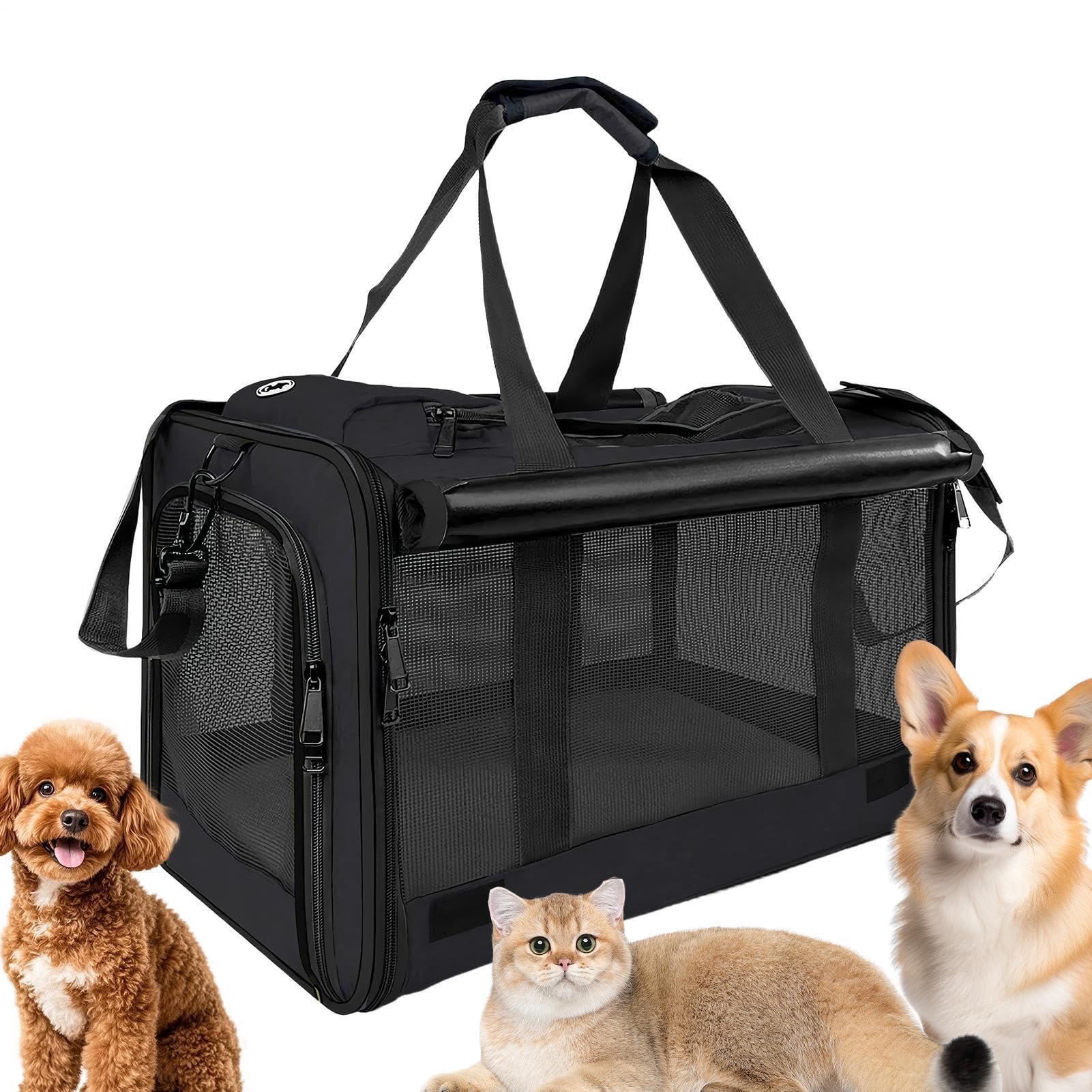 Transporteur pour Chat Jusqu'à 9 kg Sac de respirant et portable | Sac de transport pour chat Pour les aventures en extérieur, camping, hôpital, avion, voiture, moto