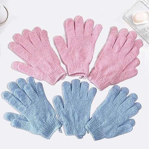Miniatura 7 de Yiclick Guantes exfoliantes pesados, exfoliante corporal para baño y ducha, exfoliante corporal para removedor de piel muerta, esponja exfoliante