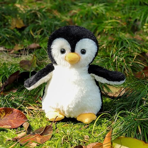 Miniatura 5 de Apricot Lamb Antarctic Toys - Animal de peluche de pingüino negro, suave, perfecto para niños (pingüino negro, 8 pulgadas)