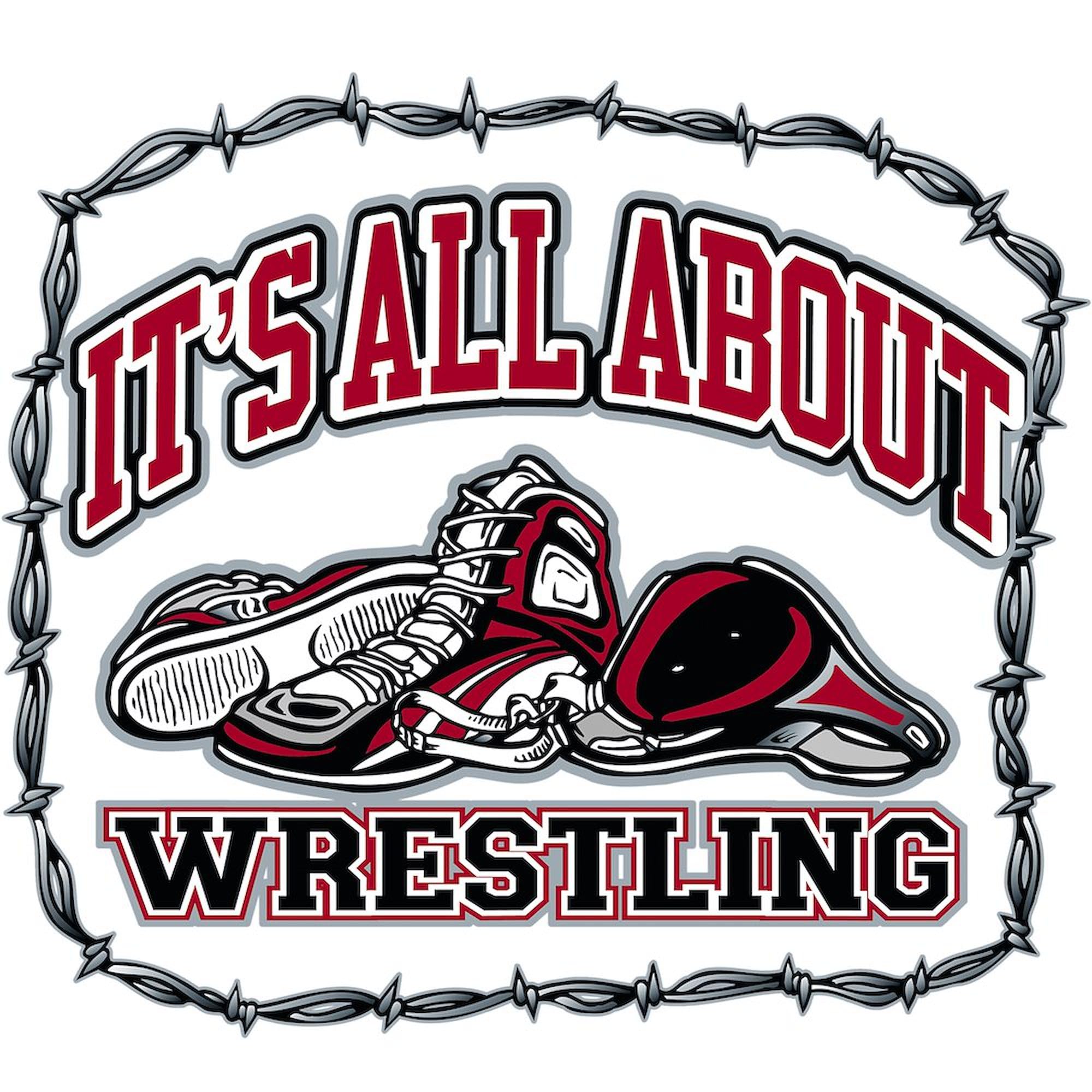 CafePress It's All About Wrestling Square Sticker 3 X 3 Square Bumper Sticker Car Decal