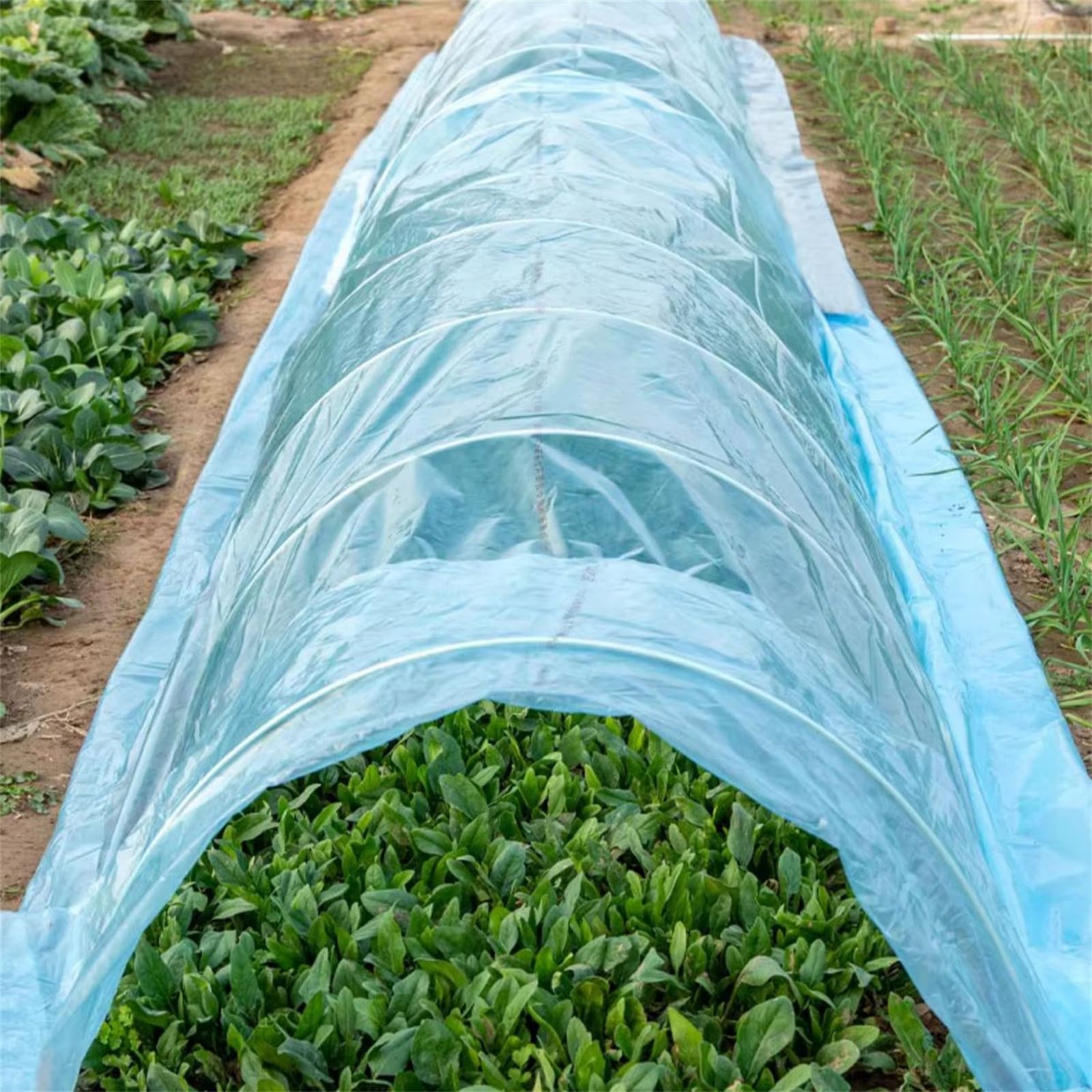 Gewächshausfolie, blau, 7,87 mm, 400 x 350 cm, wasserdichte Auskleidung für Gemüsegarten, Fischteich, Aquakultur, Bauernhöfe