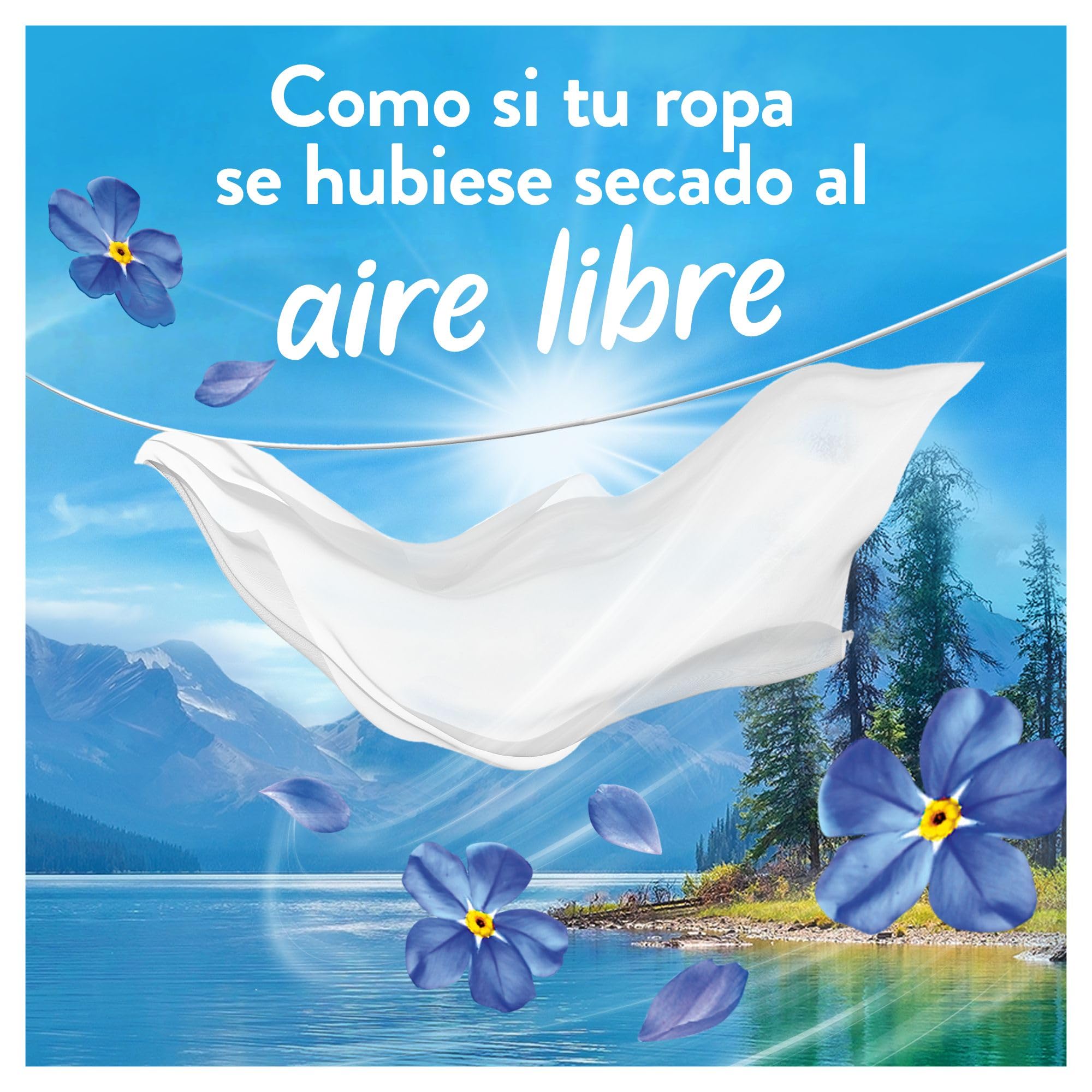 Lenor Aire Fresco Suavizante Para Ropa Frescor Alpino 36 Lavados, 6 X 504ml, Frescor Resistente Al Secar En Ambientes Húmedos O Al Sol Intenso