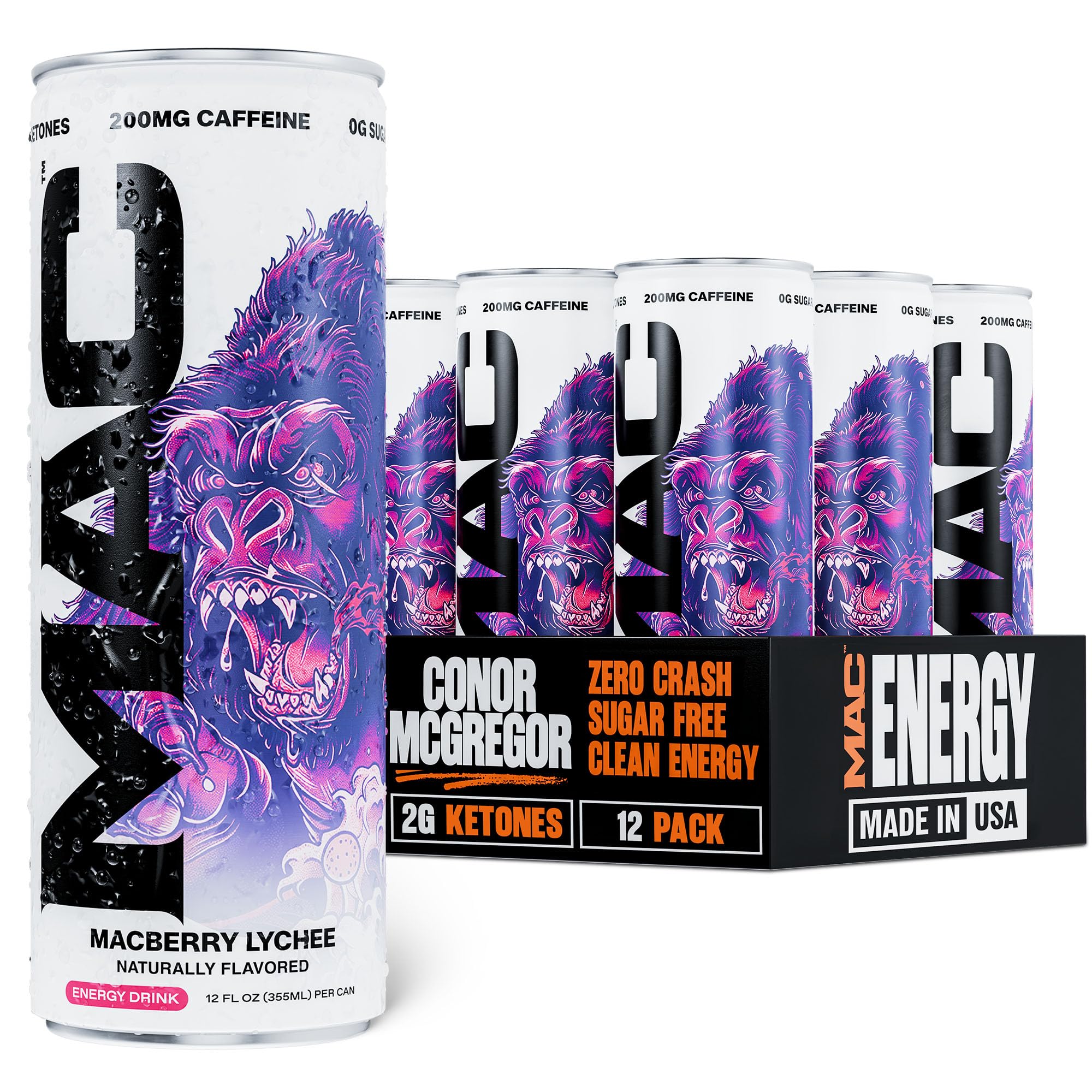 Amazon.com : MAC Energy by Conor McGregor Macberry Lychee Sugar