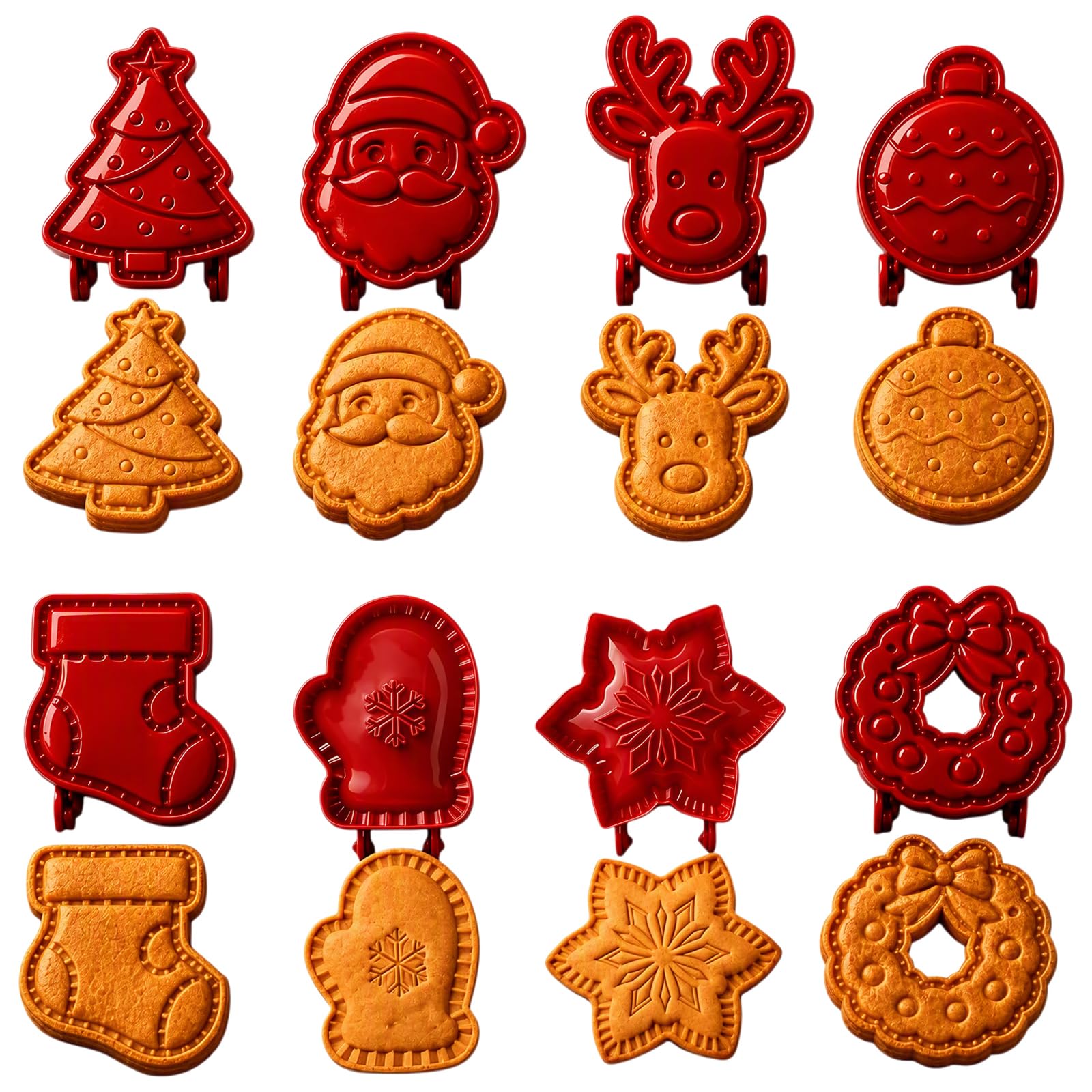 Stampo per Mini Torte a Mano, Set di Teglie DIY Natale Antiadese
