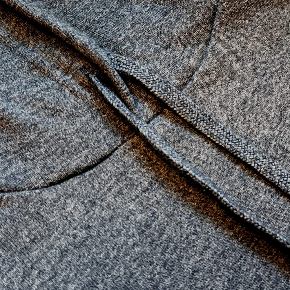 Generisch più weekend uomo felpa con cappuccio, Grigio scuro mélange, XXXL