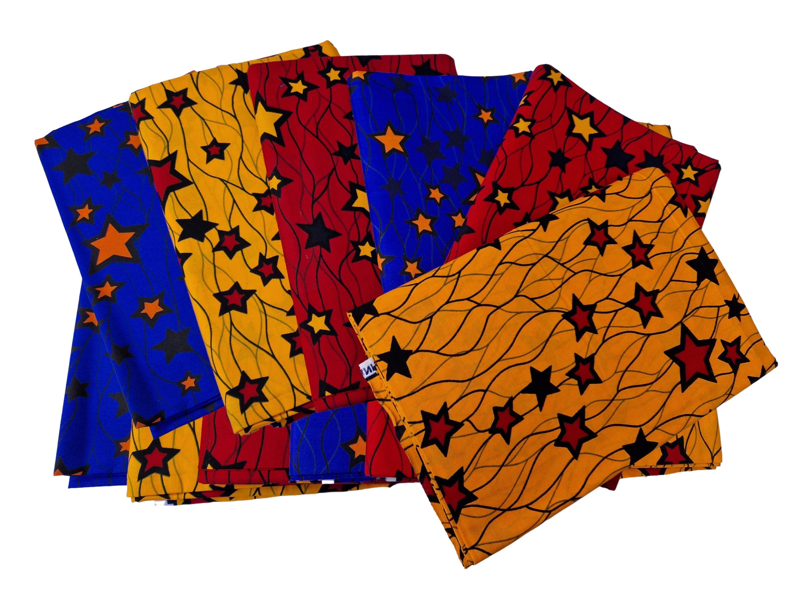Ankara Wax Print African Fabric Suitable for Dressmaking Acessories, Home Decor Project, Ankara Star Design - Image 3