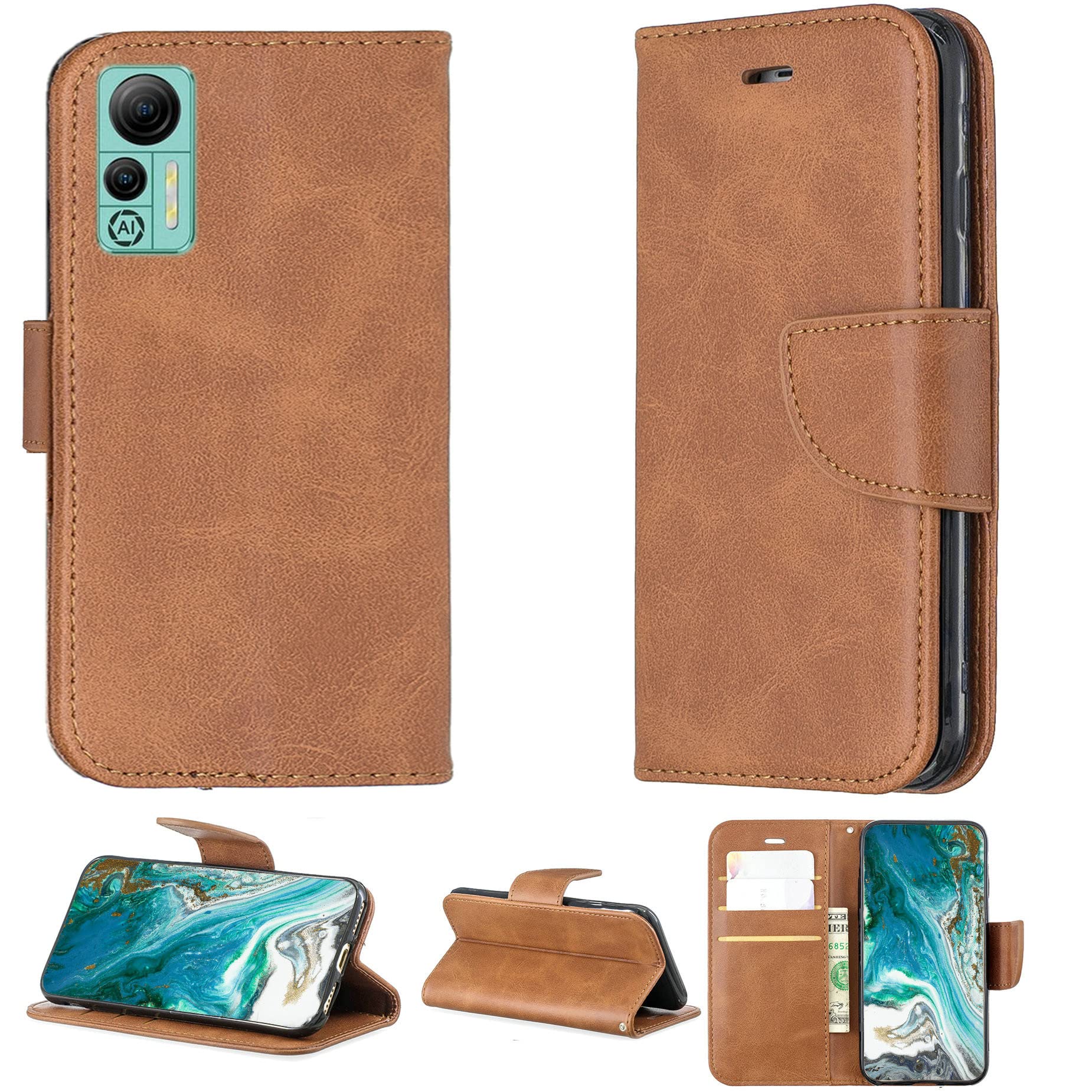 SHIEID Cover per Ulefone Note 14 Case Cover Pelle PU Portafoglio con