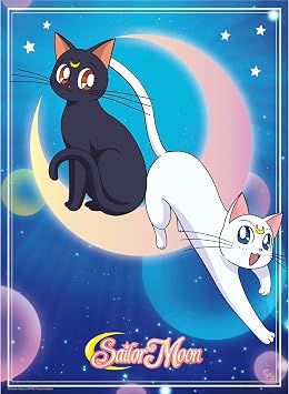 ABYSTYLE Poster Sailor Moon Luna & Artemis Official Product Size 52 x 38 cm High Quality Laminated Paper Magic Manga Poster